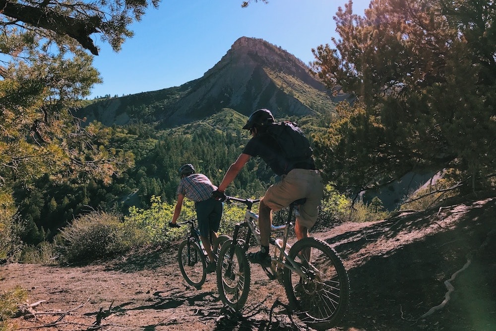 Singletrack mountain-bike trail at Overend Mountain Park, Durango