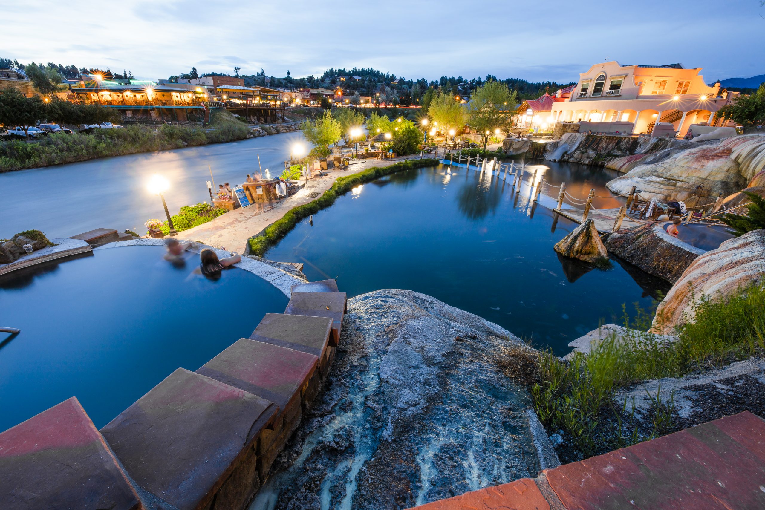 Mineral hot springs pools in Pagosa Springs, Colorado