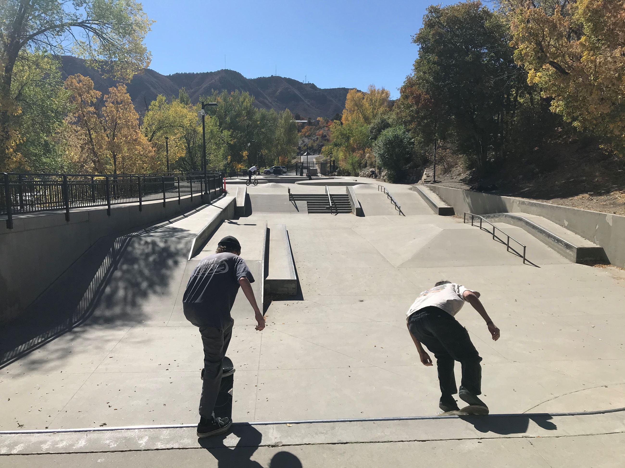Skate park and playground at Schneider Park in Durango