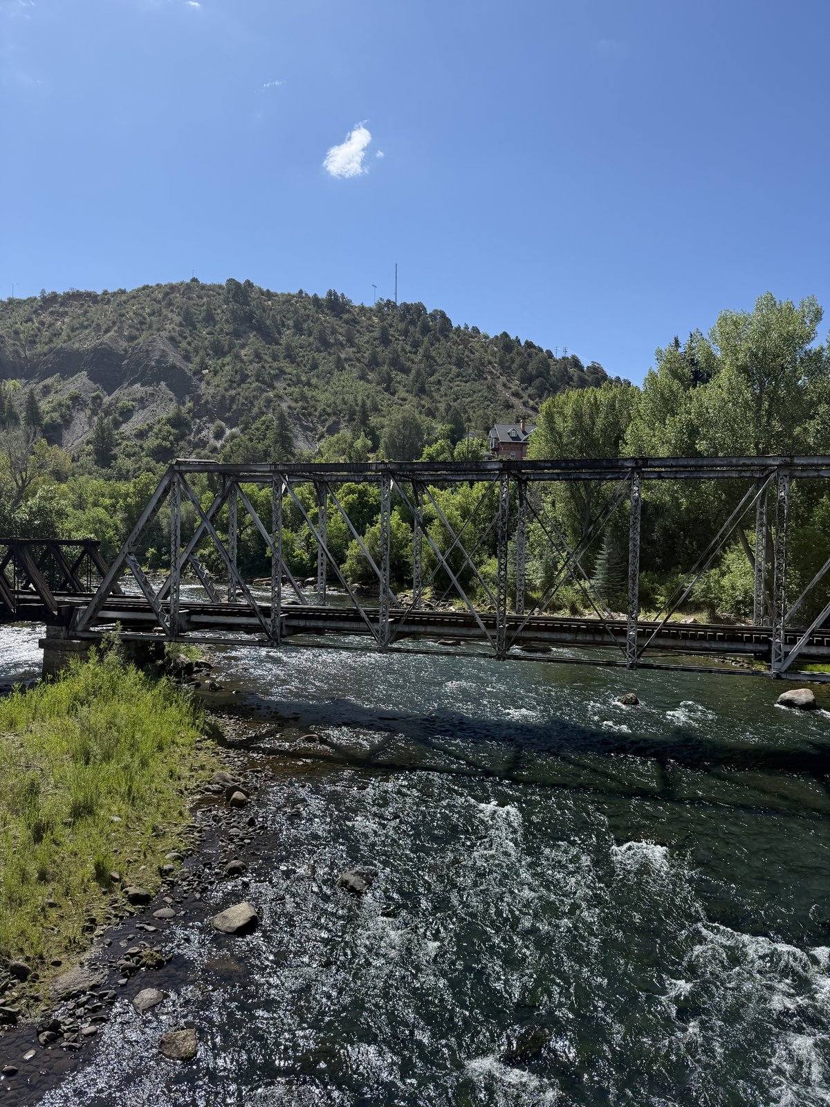 Historic railroad bridge over the Animas River